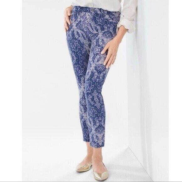 NYDJ Denim - NYDJ Chicos LiftxTuck Paisley Jeans Womens 18 Skinny Flawless Contour Denim NWT